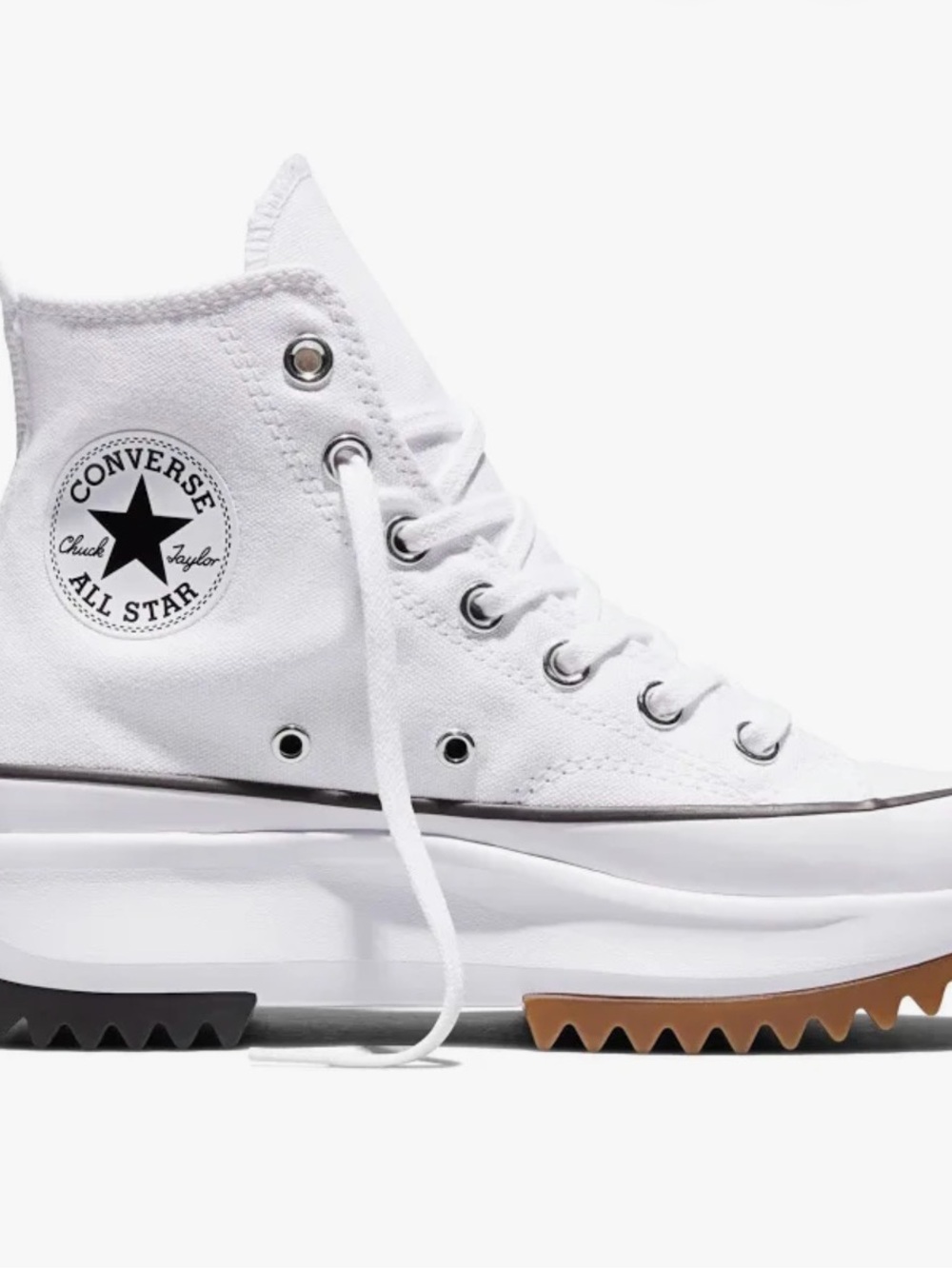 Converse Run Star Hike Platform Canvas For Women In White